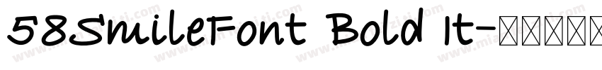 58SmileFont Bold It字体转换